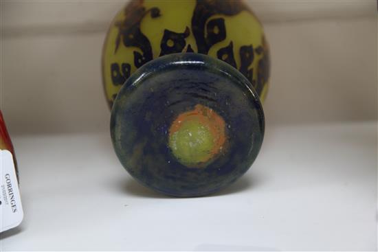 A Le Verre Francais cameo glass vase, c.1920s, height 18.5cm